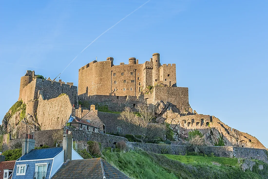 Mont Orgueil or Gorey Castle on the island of Jersey.