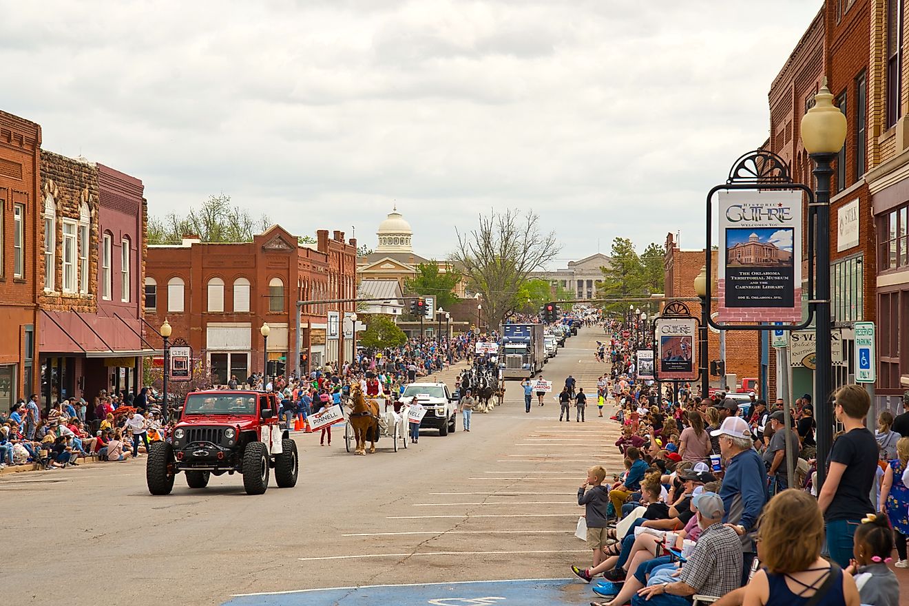 The historical town of Guthrie, Oklahoma. Editorial credit: Andreas Stroh / Shutterstock.com.