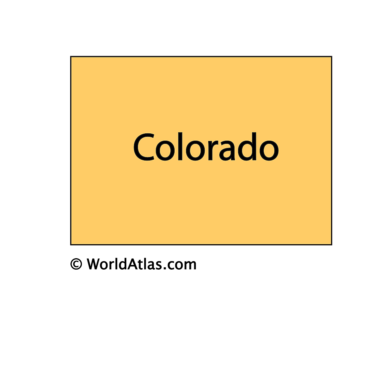 Outline Map of Colorado