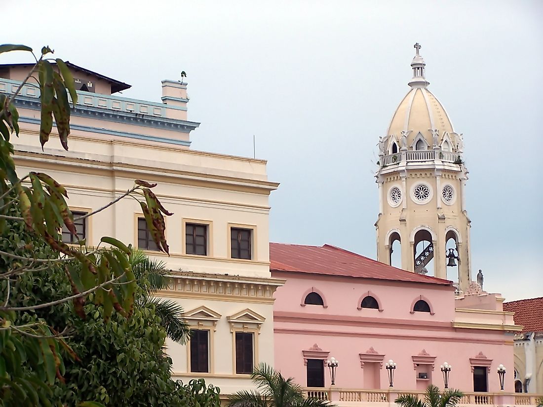 Government buildings in Panama City, Panama. 