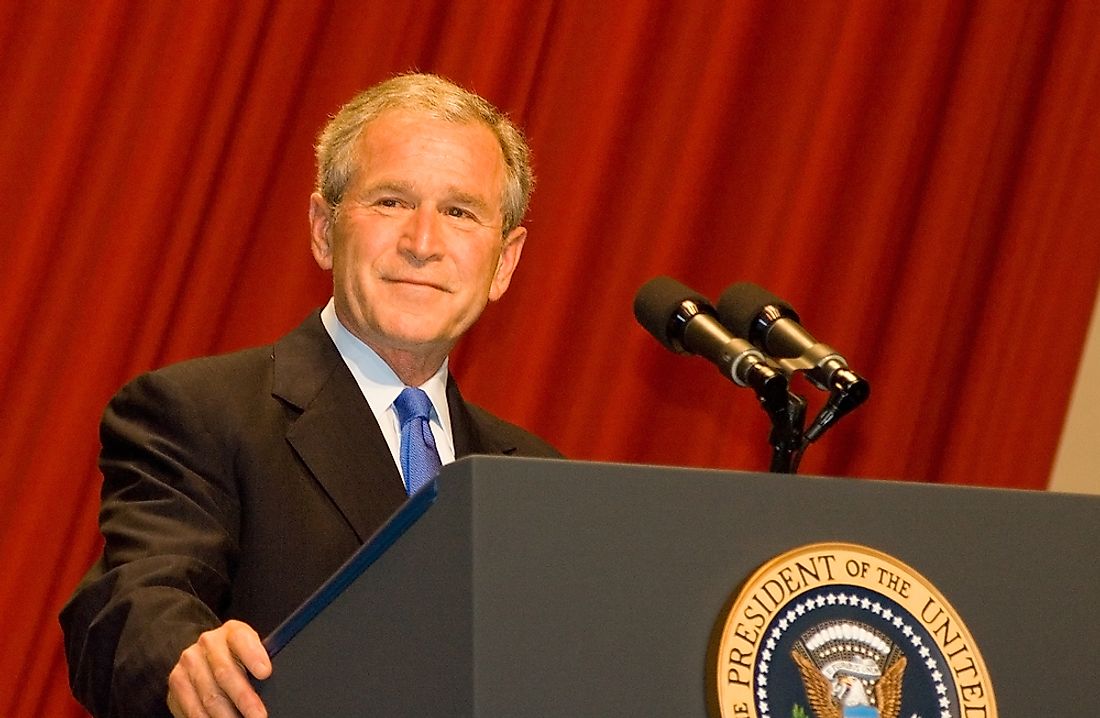 George W. Bush in 2008. Editorial credit: Joseph August / Shutterstock.com. 