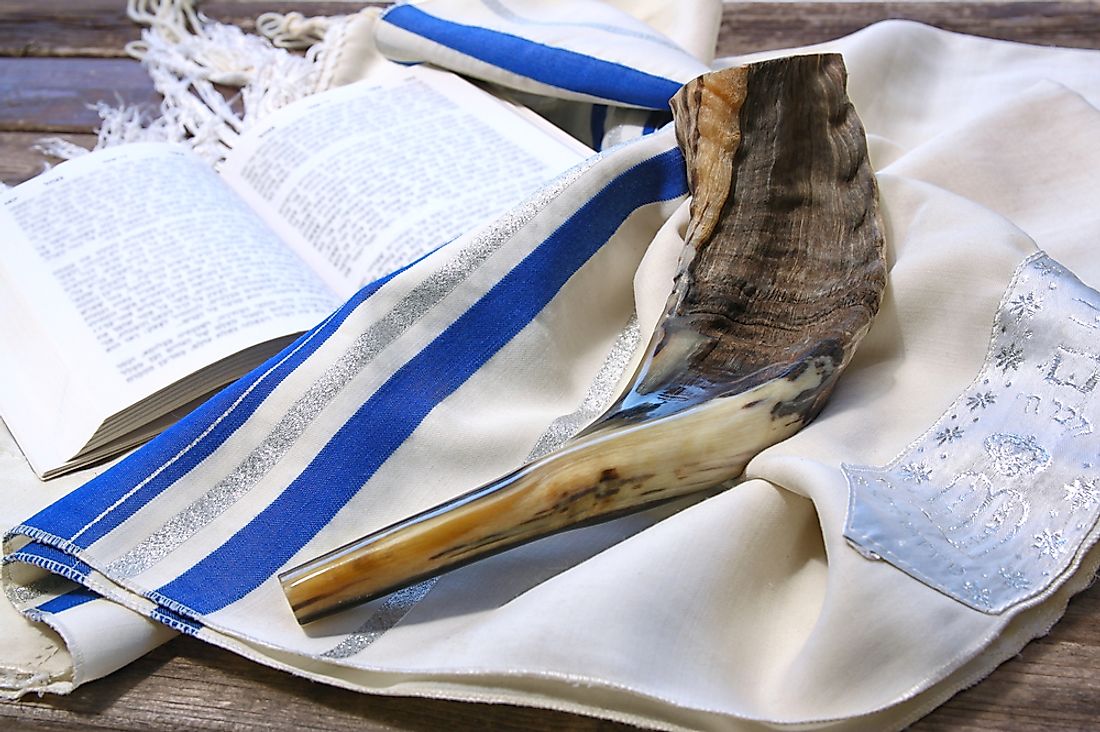 The shofar is blown to mark the end of the Yom Kippur fast. 