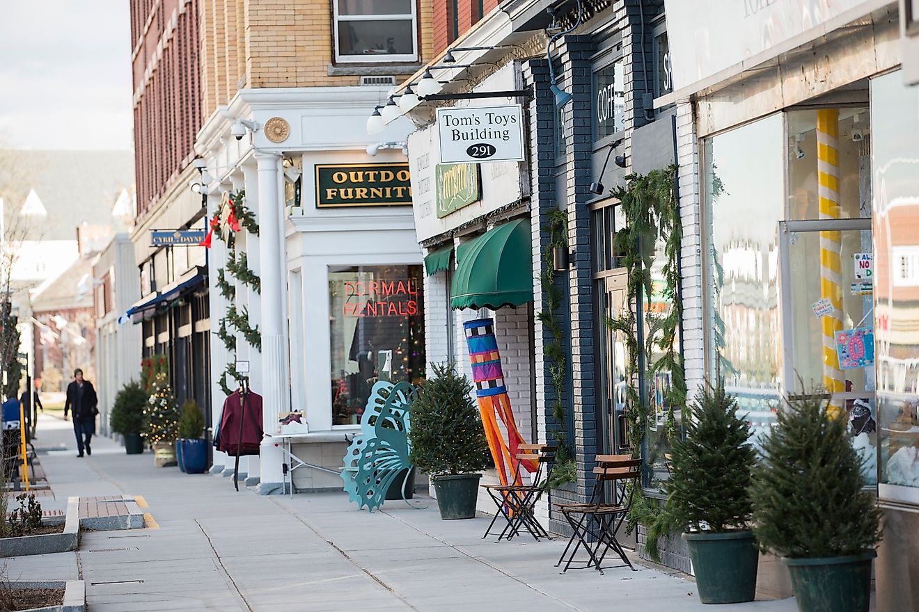 Downtown scene in Great Barrington Massachusetts Berkshires. JGPR via Shutterstock