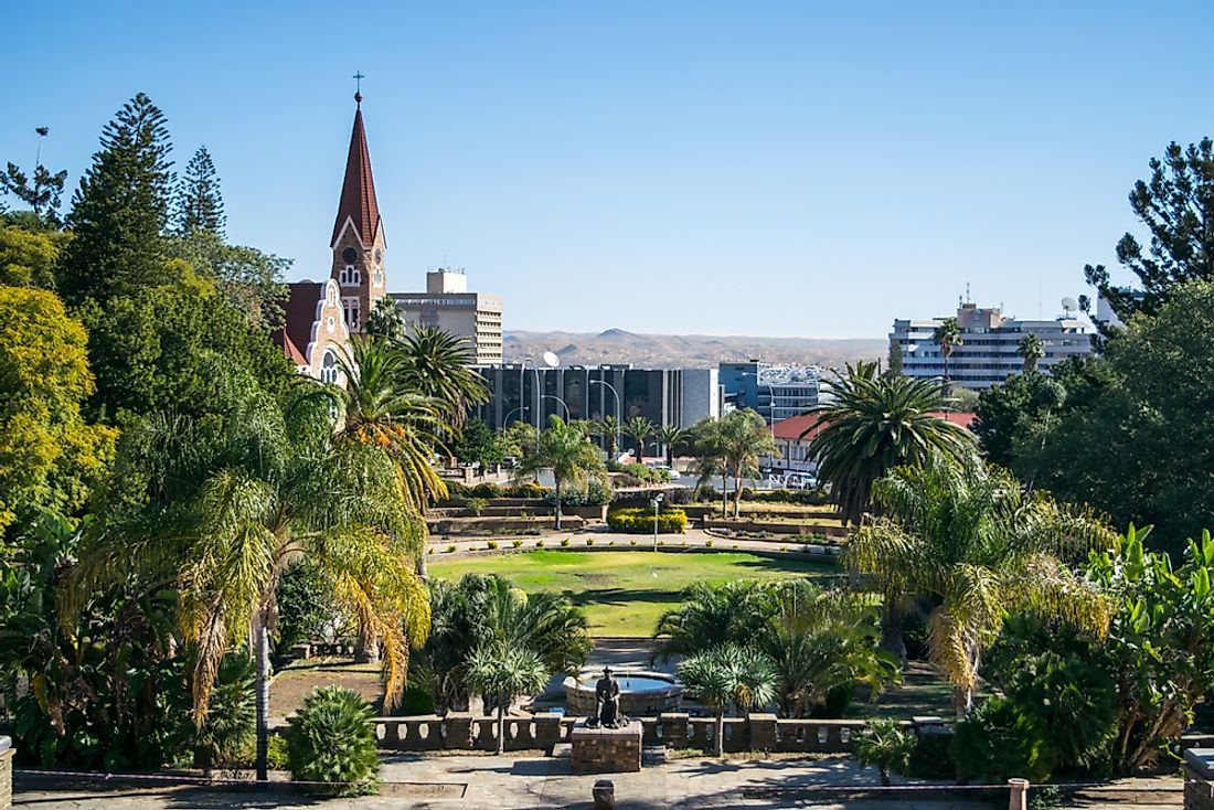 Windhoek, the capital of Namibia. 
