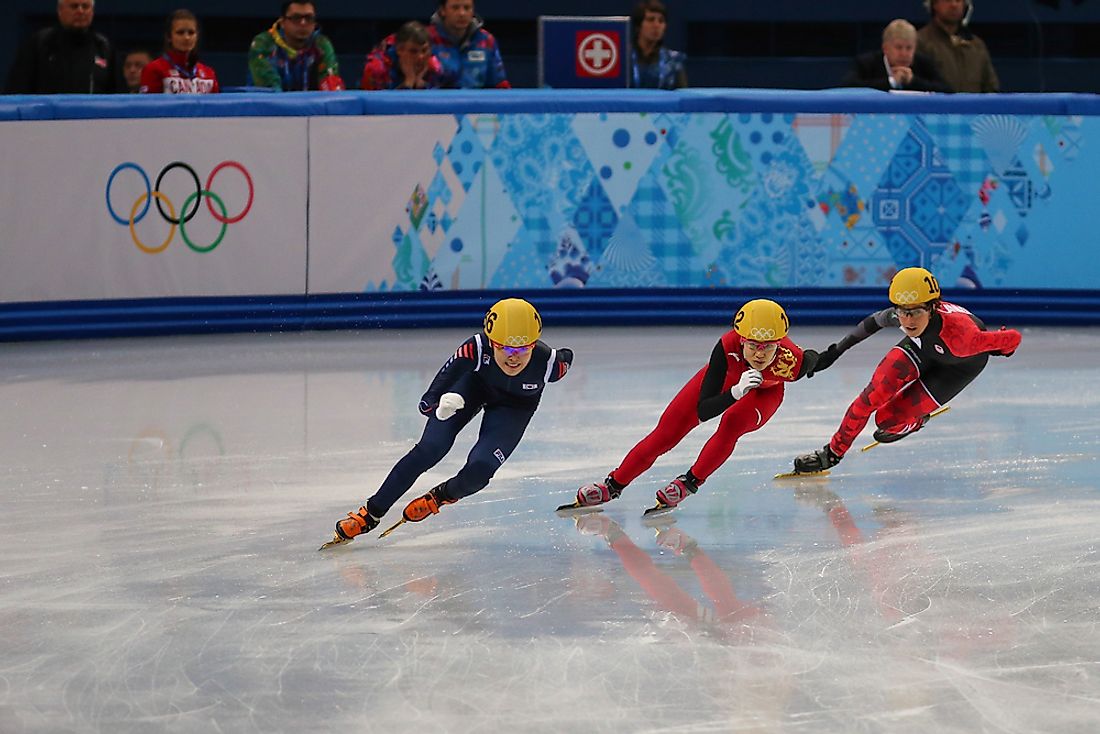 Women's speed skating event at the Sochi 2014 Olympic Games. Editorial credit: Iurii Osadchi / Shutterstock.com