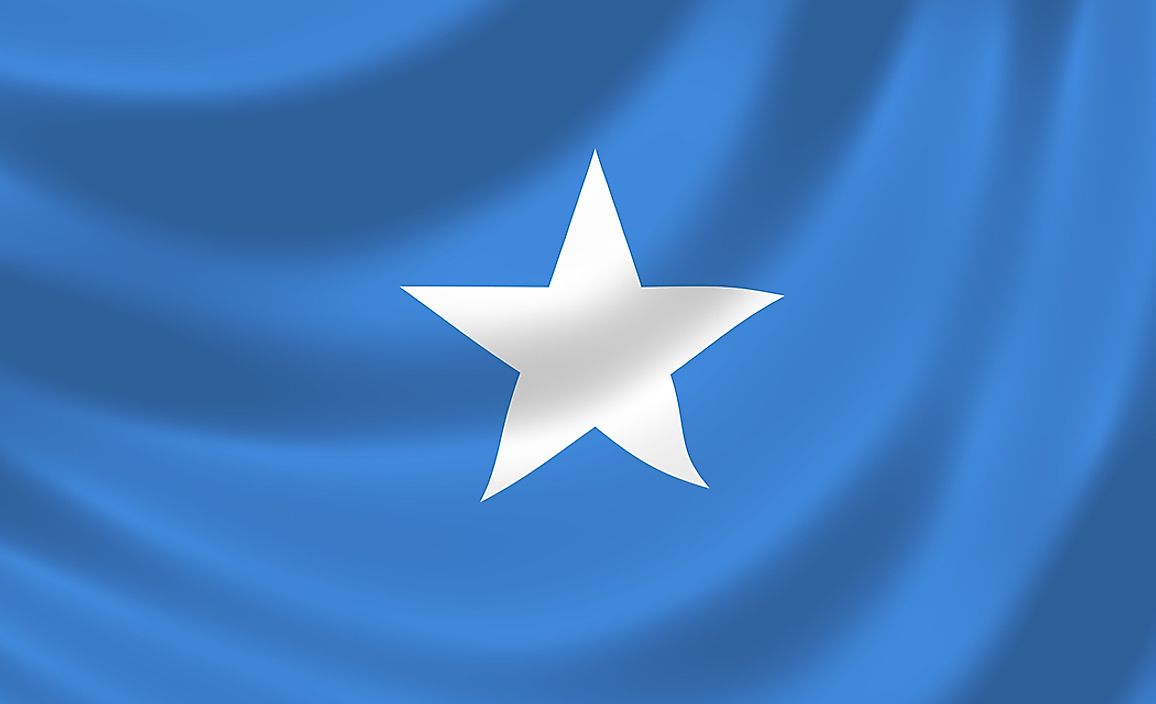 The flag of Somalia.