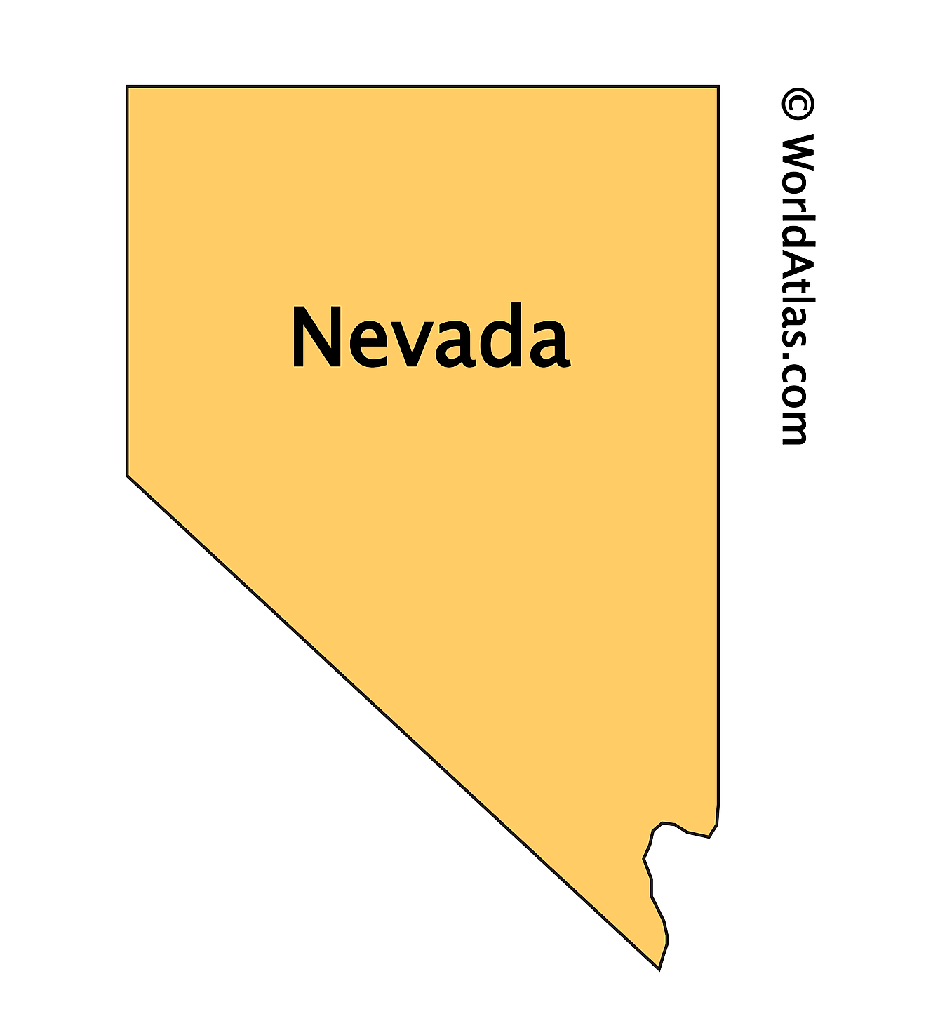Outline Map of Nevada