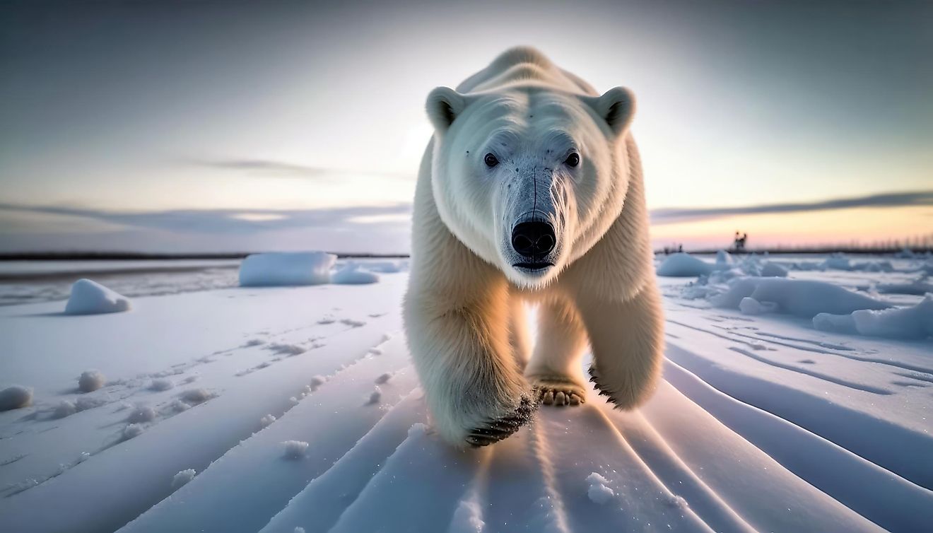 An adorable polar bear in Alaska.