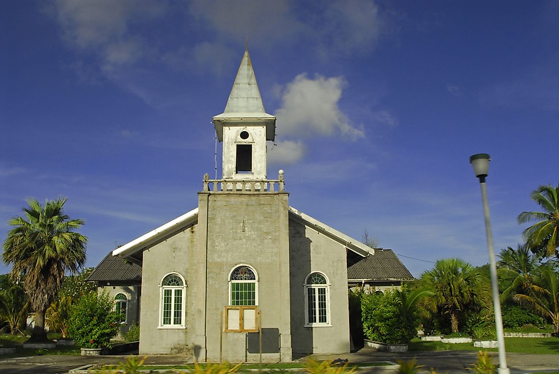 A Christian congregation in Nauru. 