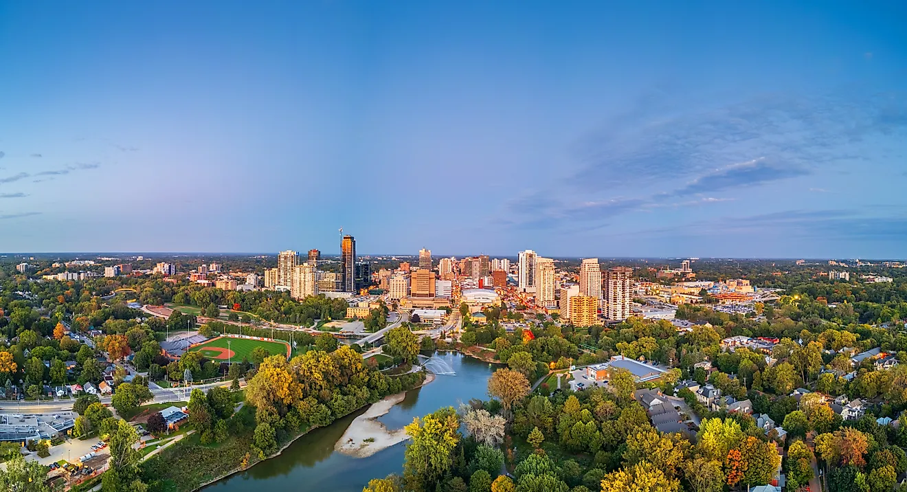 London, Ontario, city skyline on the Thames River (Sean Pavone via Shutterstock)