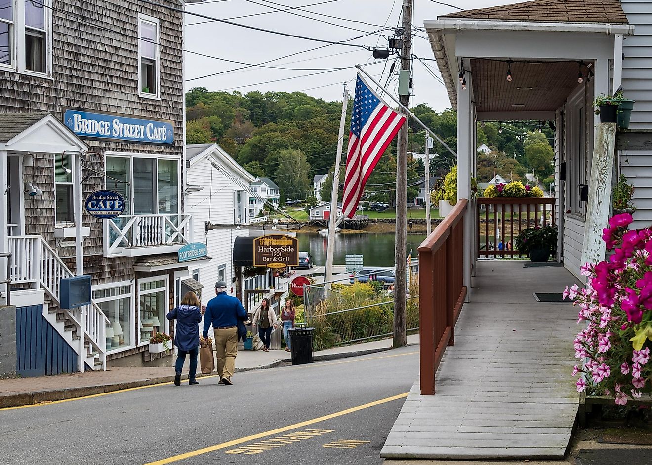 Downtown Boothbay Harbor, Maine, via j76n / iStock.com