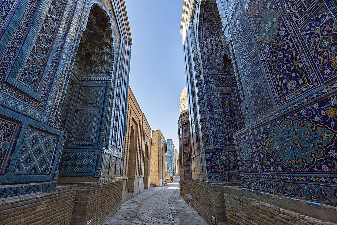 Holy cemetery at Samarkand. 