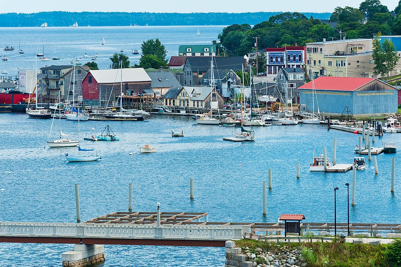 The beautiful coastline at Belfast, Maine.