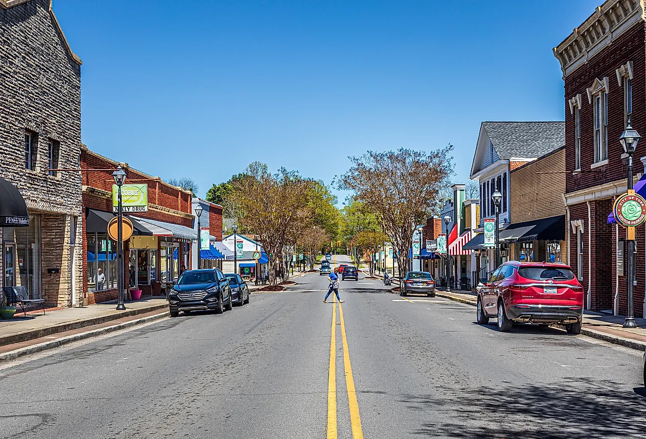 Downtown York, South Carolina. Image credit Nolichuckyjake via Shutterstock