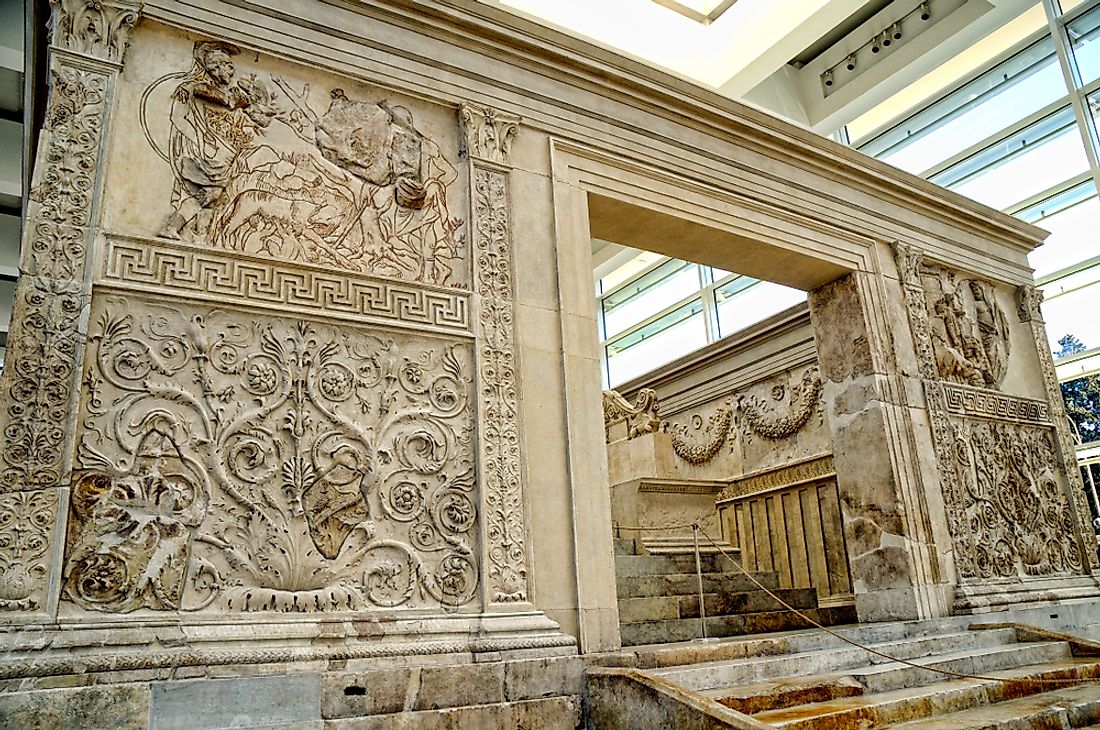 An altar dedicated to Pax, the Roman goddess of peace. Editorial credit: Brenda Kean / Shutterstock.com.