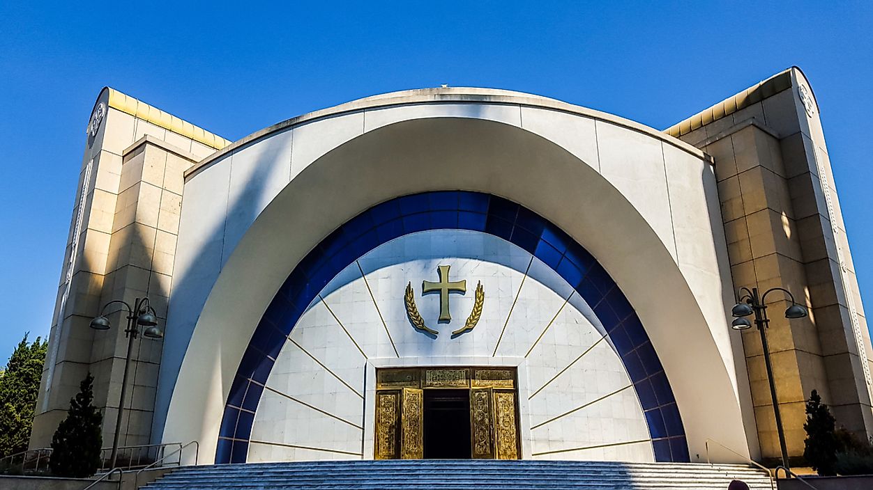 Resurrection of Christ Cathedral in Tirana, Albania.