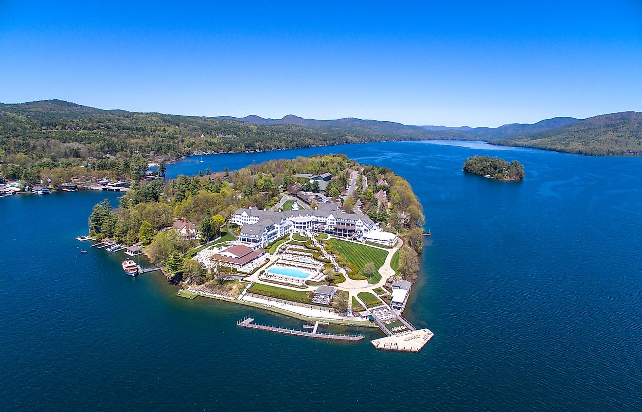 Sagamore Island in Bolton Landing, New York. Editorial credit: majicphotos / Shutterstock.com