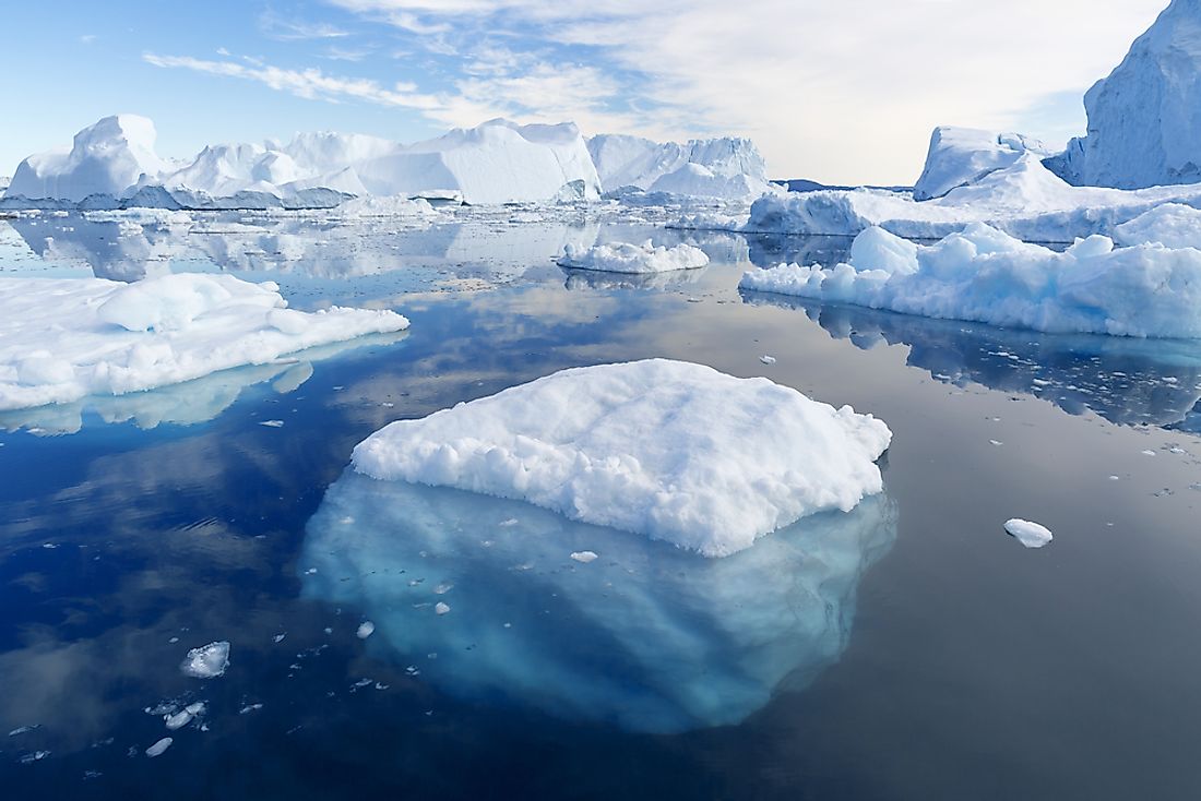 Icebergs in Greenland. 