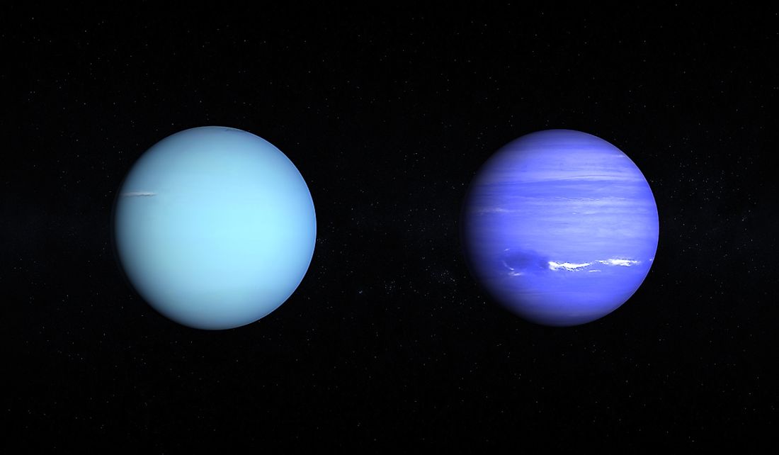 Uranus and Neptune are both ice giant planets.