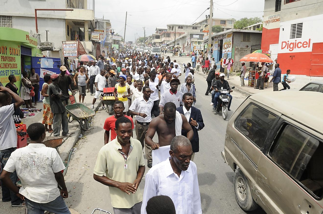 Port-au-Prince is the capital of Haiti, and the city and its urban area have a French-speaking population of 2,470,762 people. Image credit: arindambanerjee / Shutterstock.com