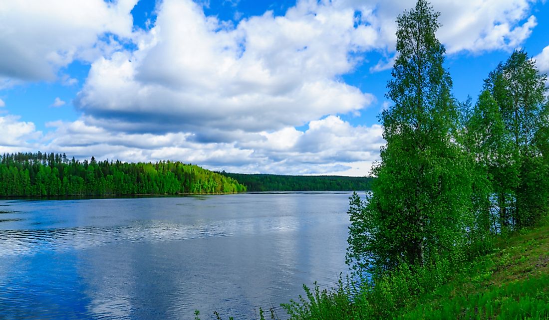 The Kemijoki River in Lapland, Finland.