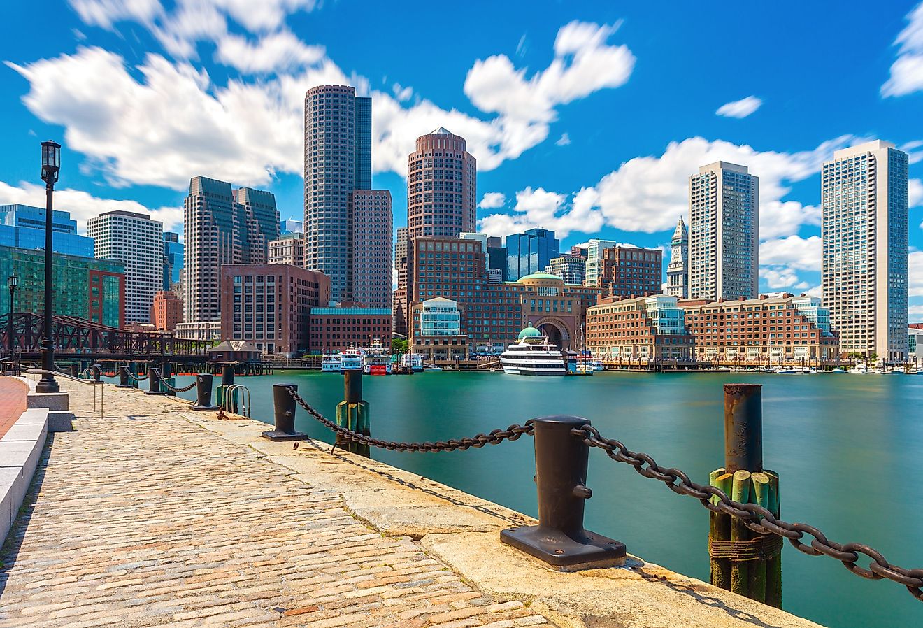 Boston harbor downtown, Massachusetts.