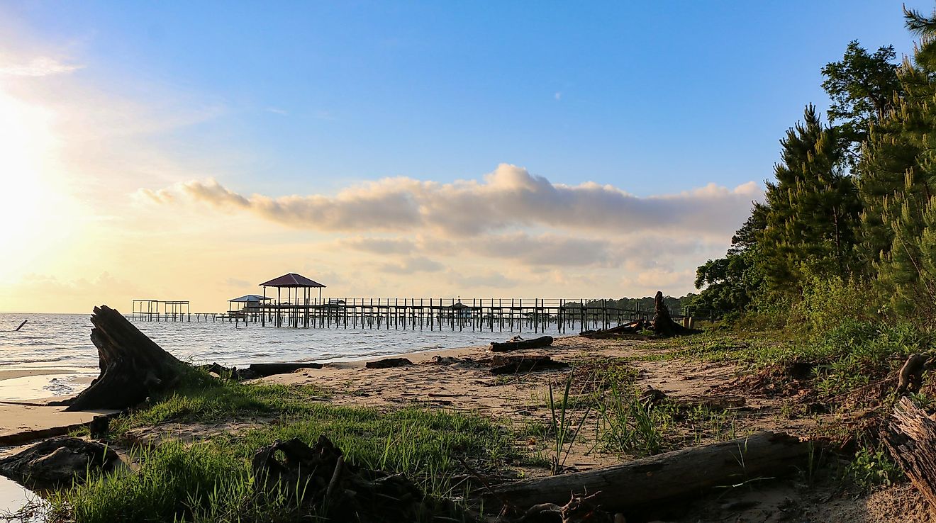 Mobile Bay, Fairhope, Alabama.