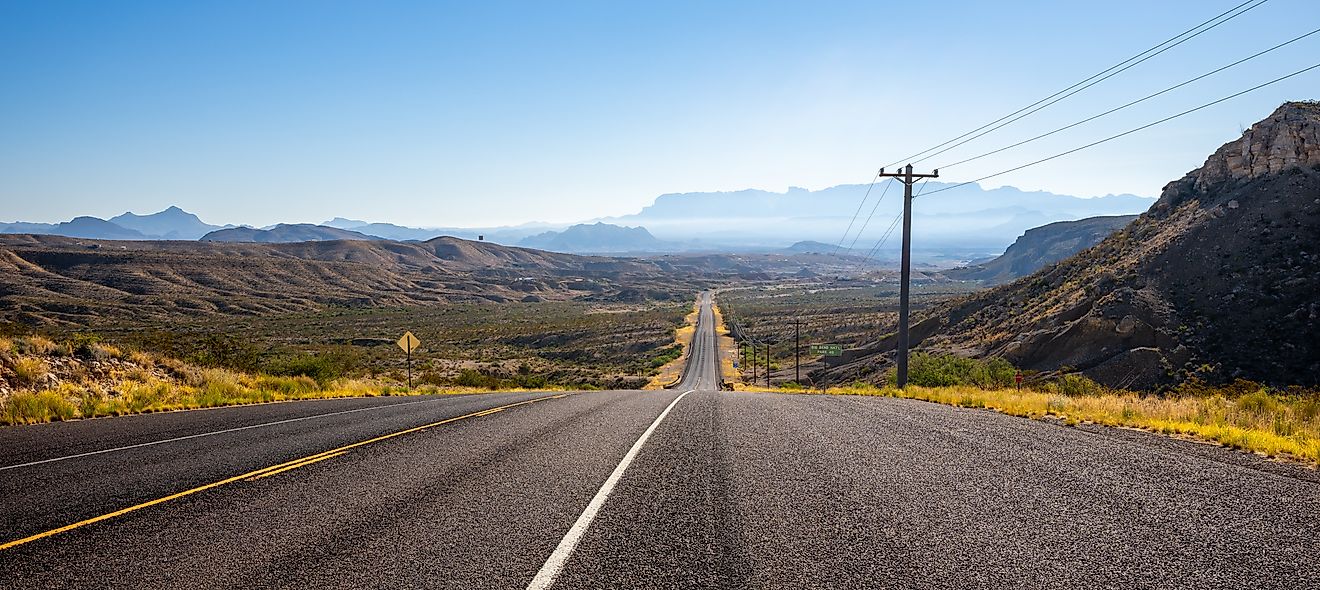 Rural road in Texas