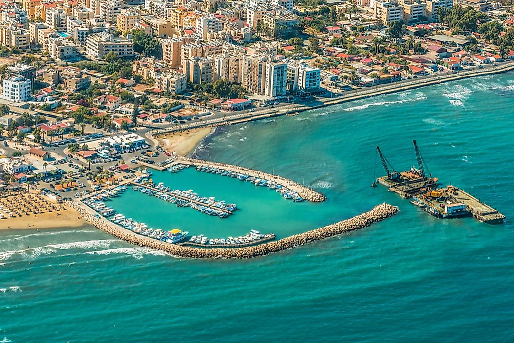 The port city of Larnaca, Cyprus.
