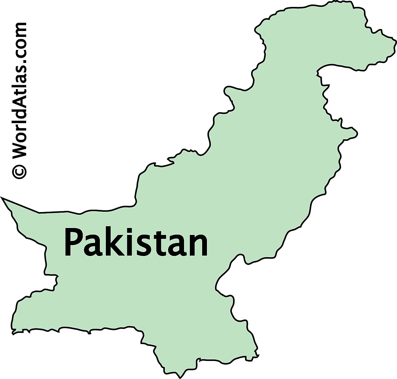 Outline Map of Pakistan 