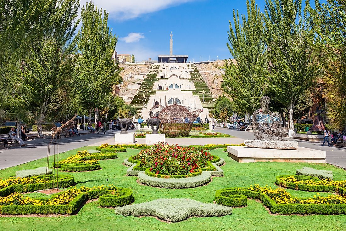 Cascade steps in Yerevan. Editorial credit: saiko3p / Shutterstock.com