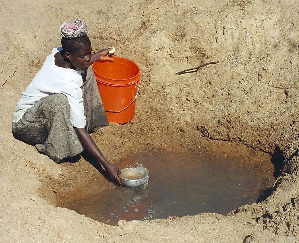 Only 61 percent of people in Sub-Saharan Africa have improved drinking water.