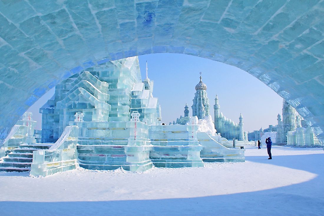 A view of Ice and Snow World in Harbin. 