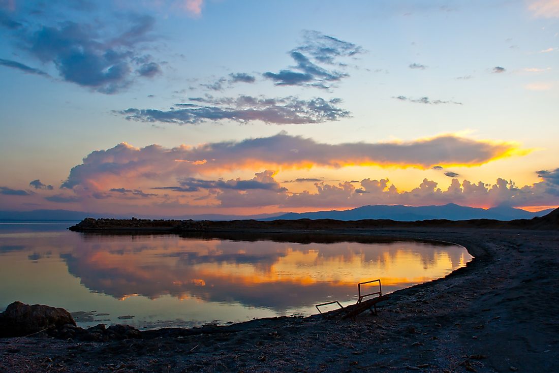 Sunset at the Salton Sea. 