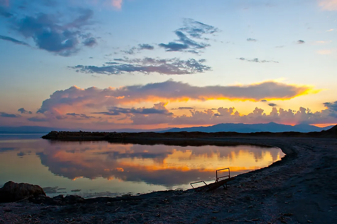 Sunset at the Salton Sea. 