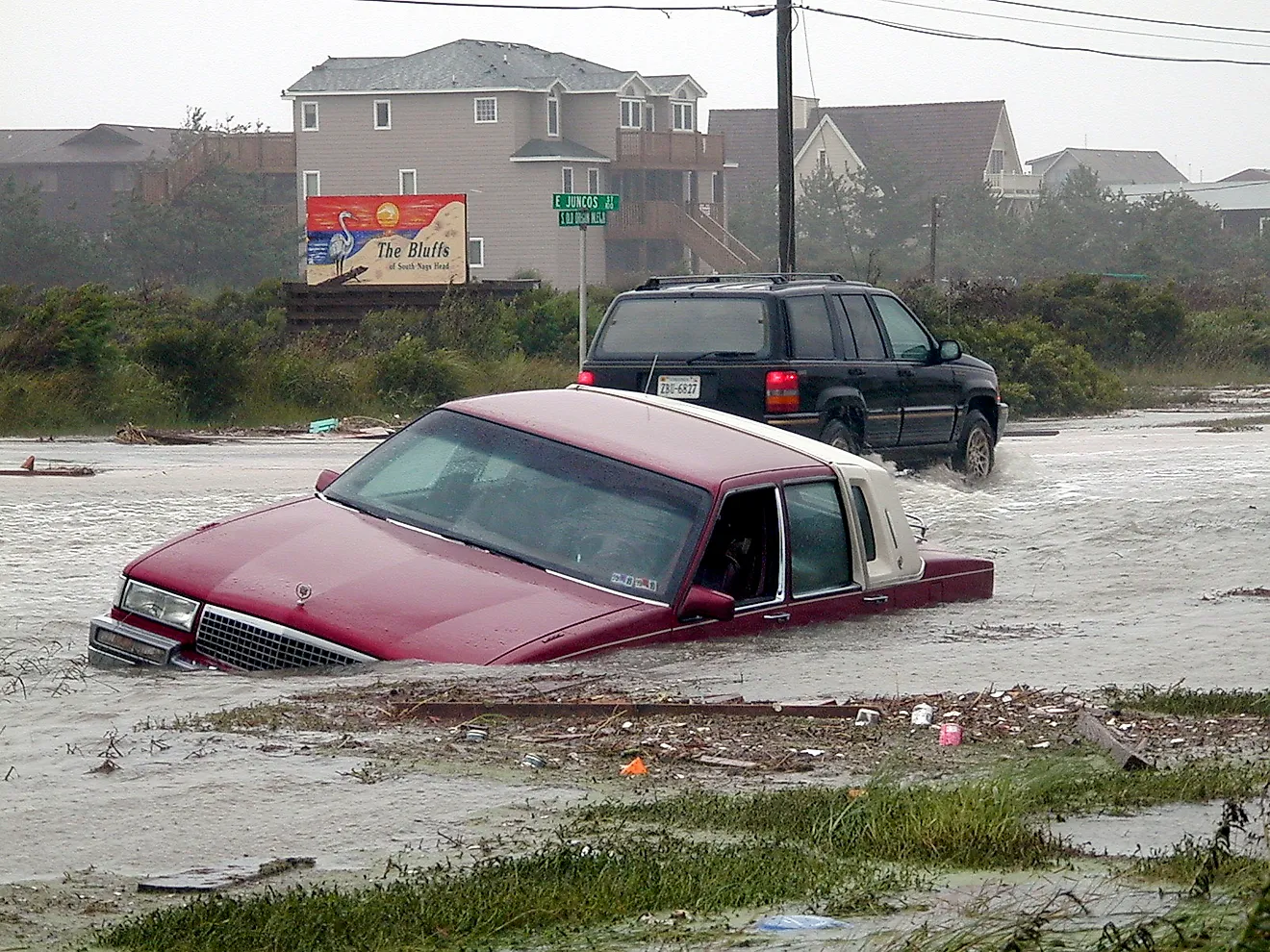 The flooding of Highway 12 in Nags Head, North Carolina, Public Domain