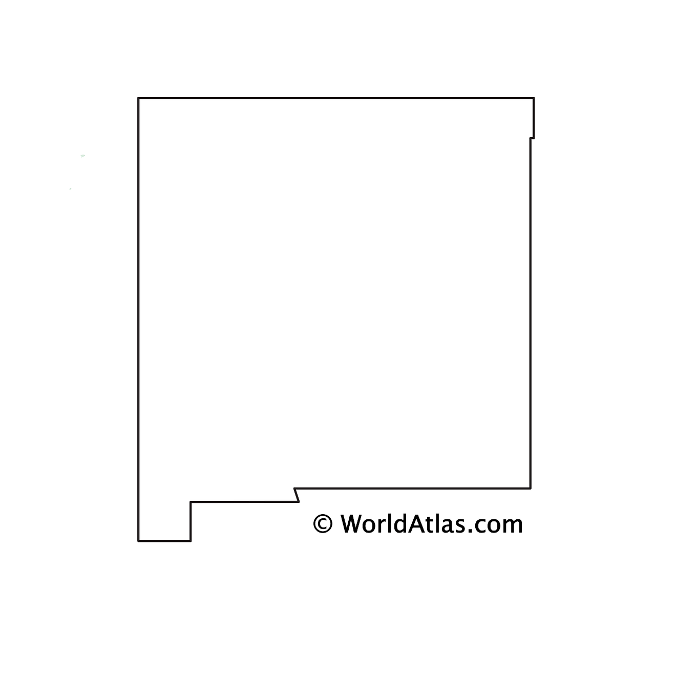 Blank Outline Map of New Mexico