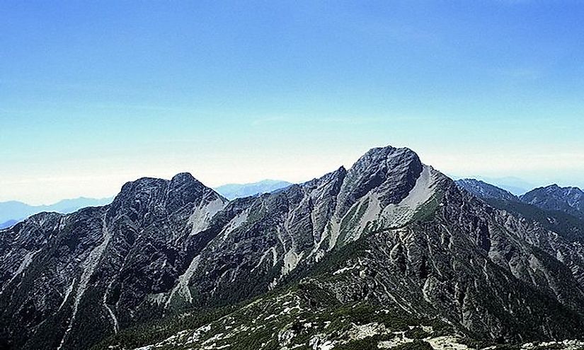 Mount Yushan, the tallest peak in Taiwan.