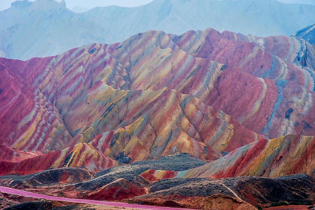 The Rainbow Mountains of the Zhangye National Geopark are famous around the world.