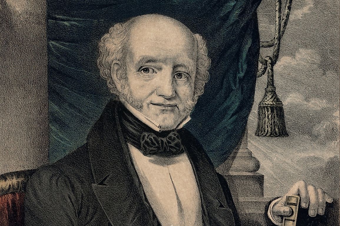 Martin Van Buren served as the eighth US President from March 4, 1837 to March 4, 1841.