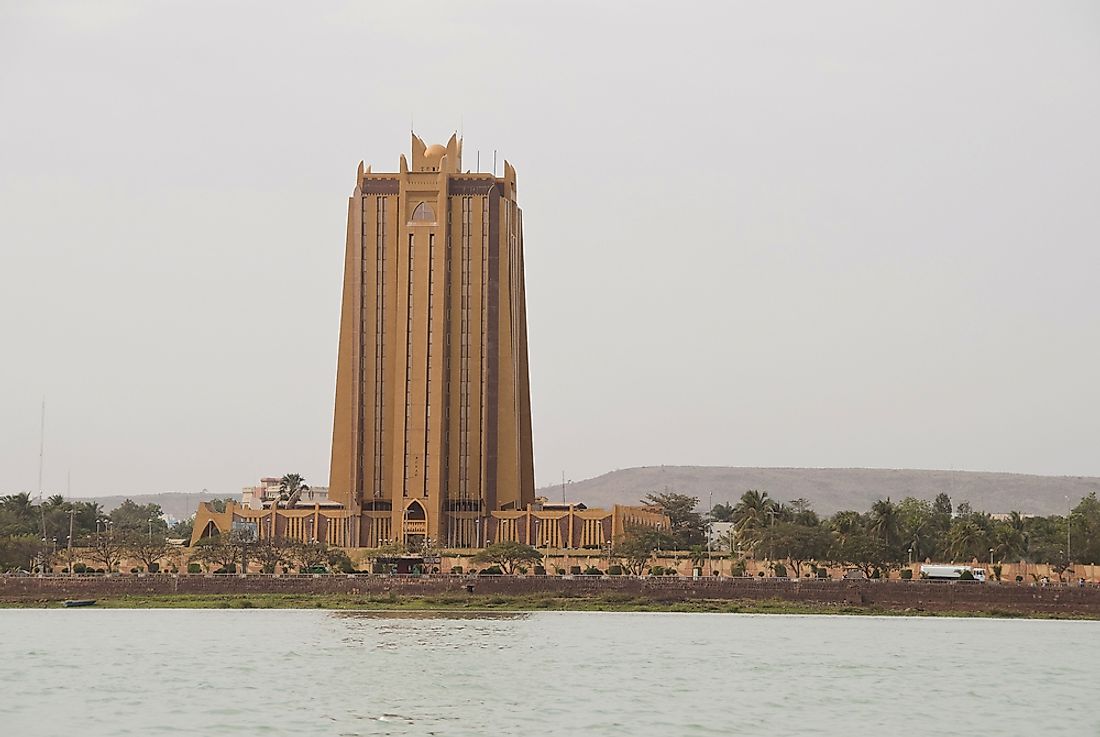 Bank of Africa (BOA) headquarters in Bamako, Mali.  Editorial credit: Dutourdumonde Photography / Shutterstock.com