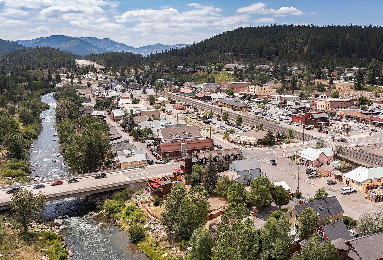 Afternoon sun shines on the historic river town of Truckee, California. Image credit Matt Gush via Shutterstock