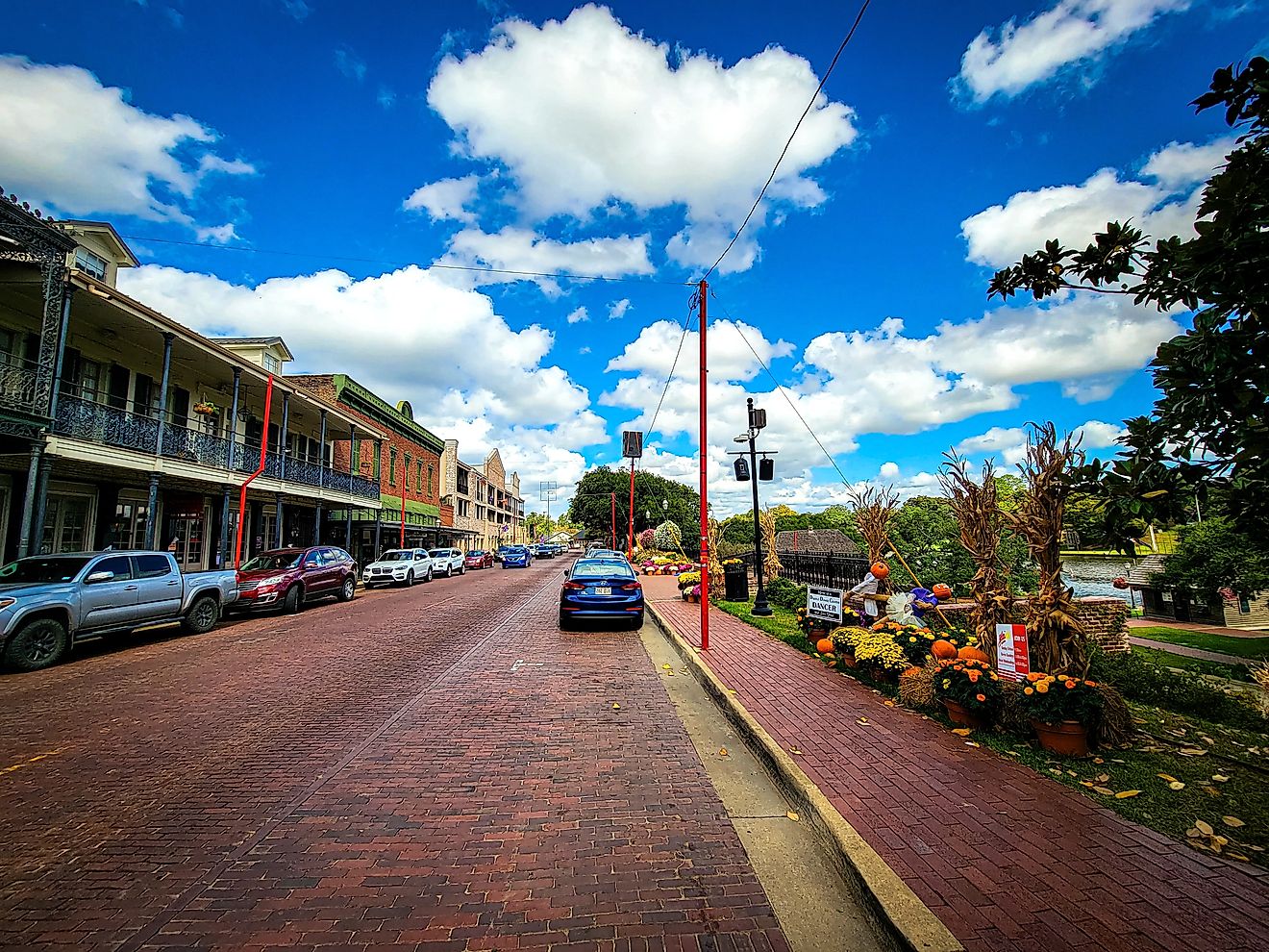 Historic downtown of Natchitoches, Louisiana.