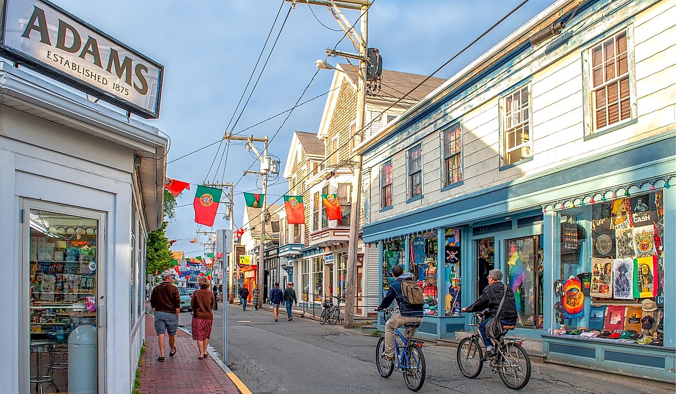 Commercial Street in Provincetown, Massachusetts.