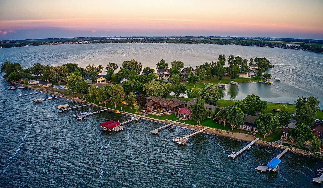 Aerial View of Lake Madison, South Dakota