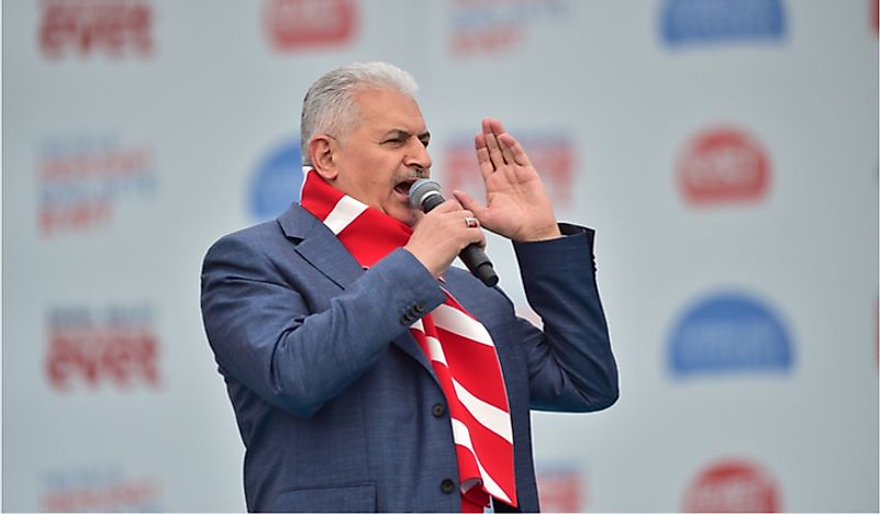 Binali Yıldırım, the incumbent Prime Minister of Turkey. Editorial credit: thomas koch / Shutterstock.com.