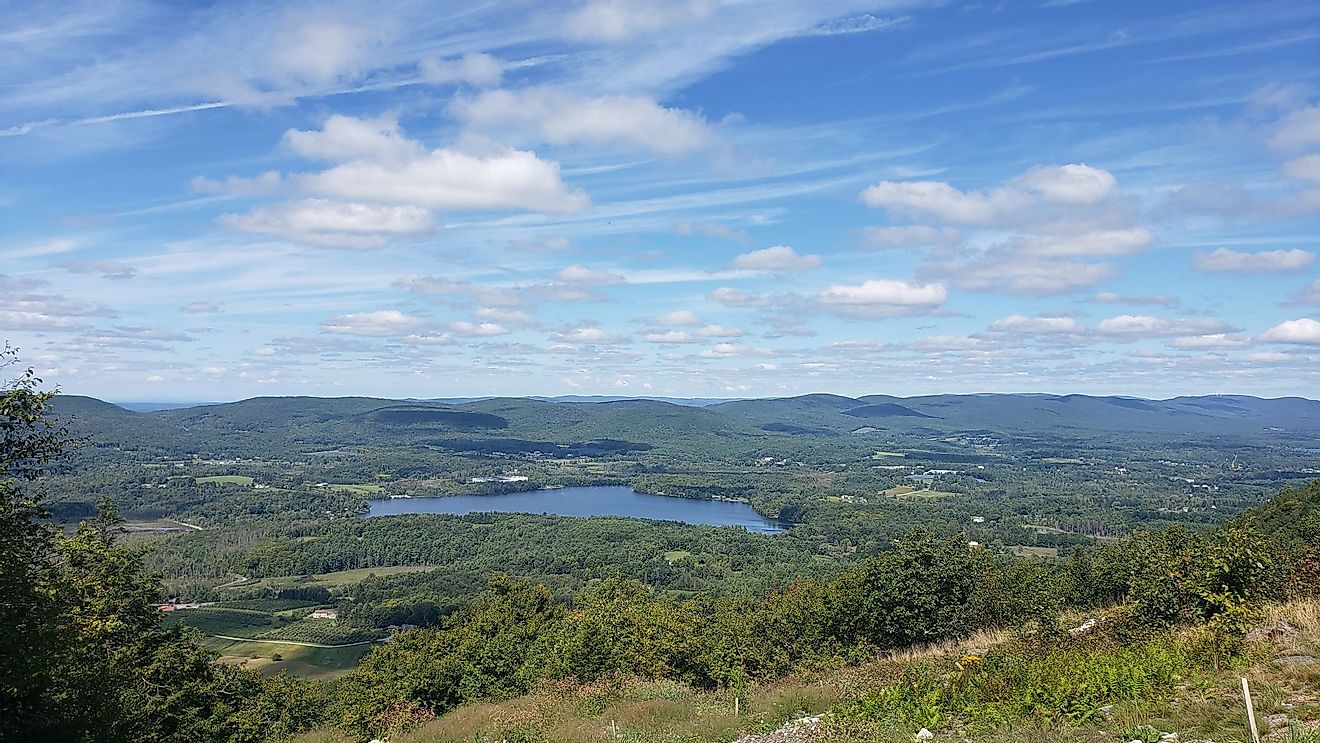 View of Richmond Pond from Lenox Mountain, western Massachusetts