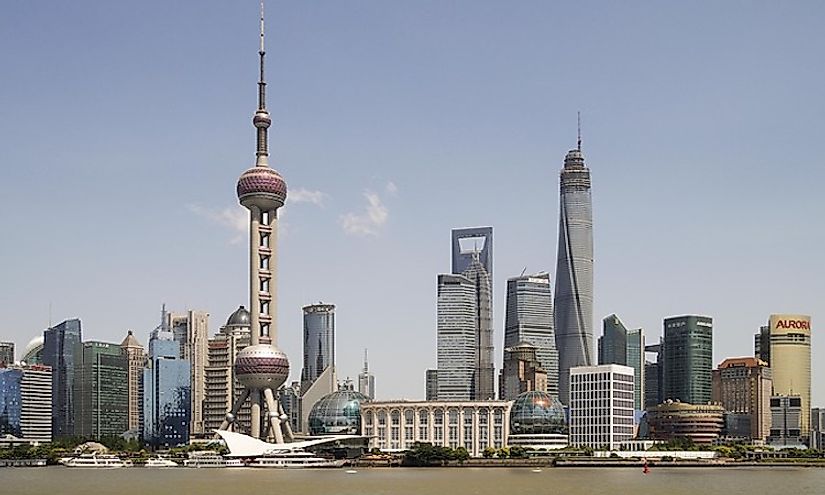 The skyline of Shanghai, China