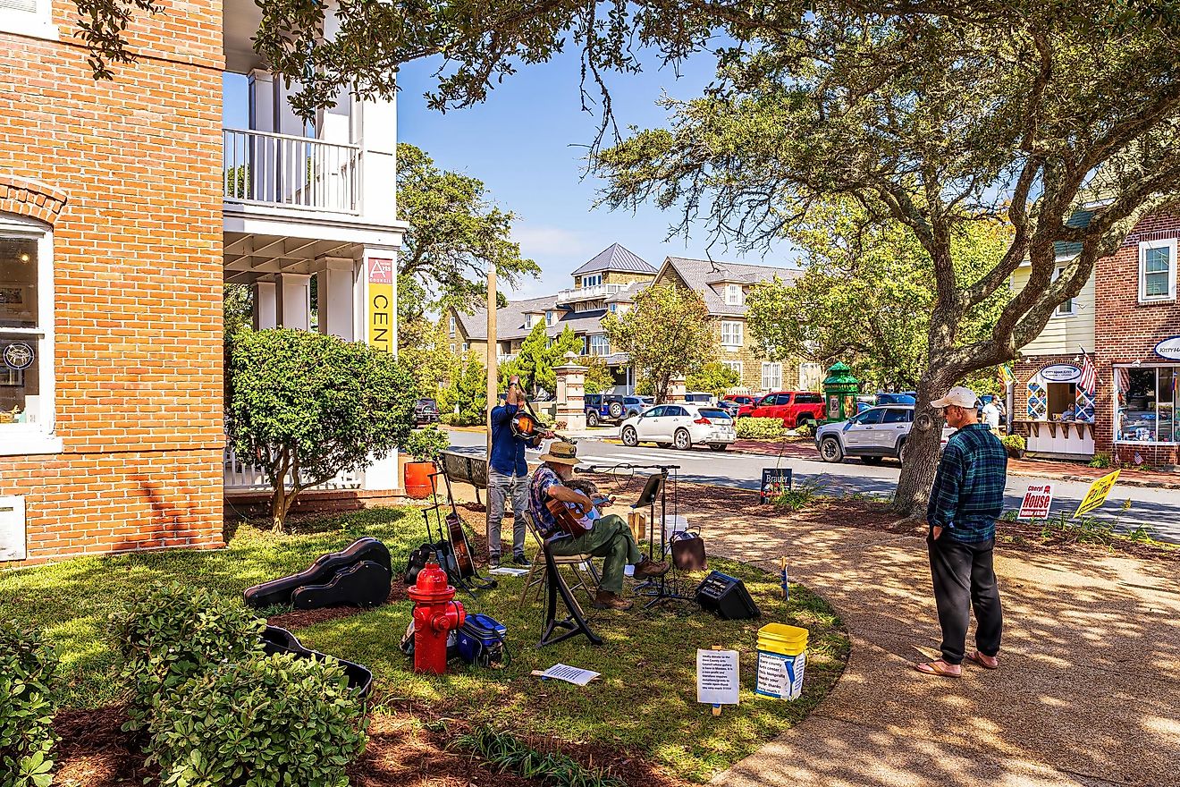 A Musical Performance on a Saturday Morning in Downtown Manteo, via Wileydoc / Shutterstock.com