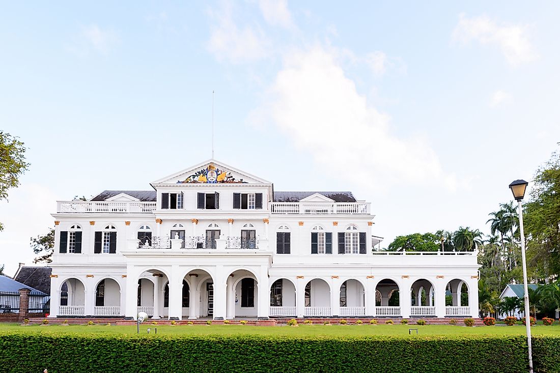 The Presidential Palace of Suriname located in Paramaribo. Editorial credit: Anton_Ivanov / Shutterstock.com